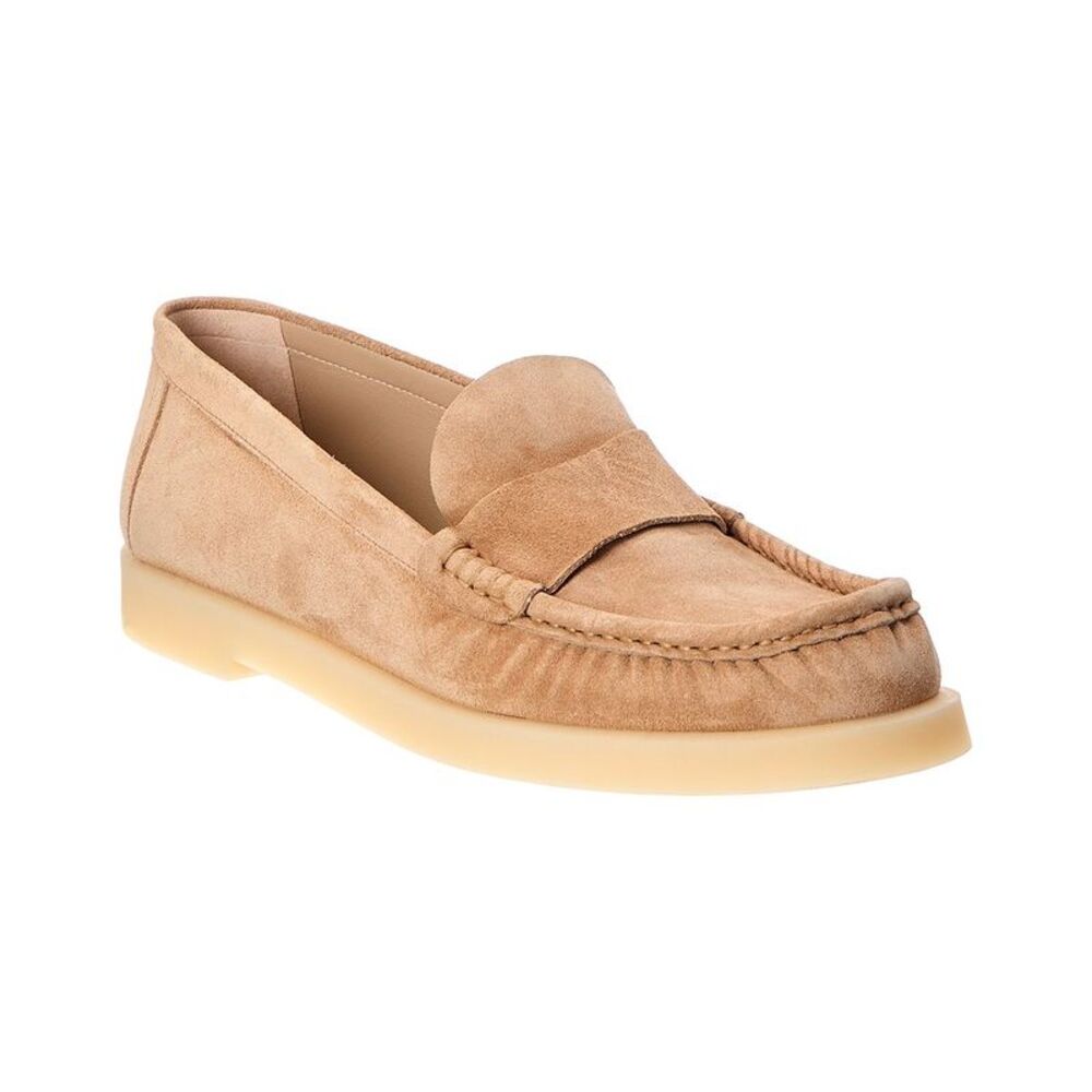 Stuart Weitzman Blake Suede Loafer, Brown